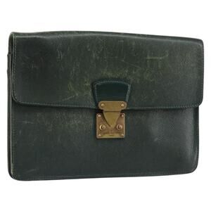 LOUIS VUITTON Taiga Pochette Kourad Clutch Bag Epicea M30194 LV Auth th6383